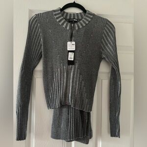 Two piece ribbed pant set